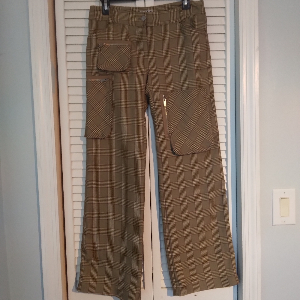 Adolfo Dominguez plaid cargo